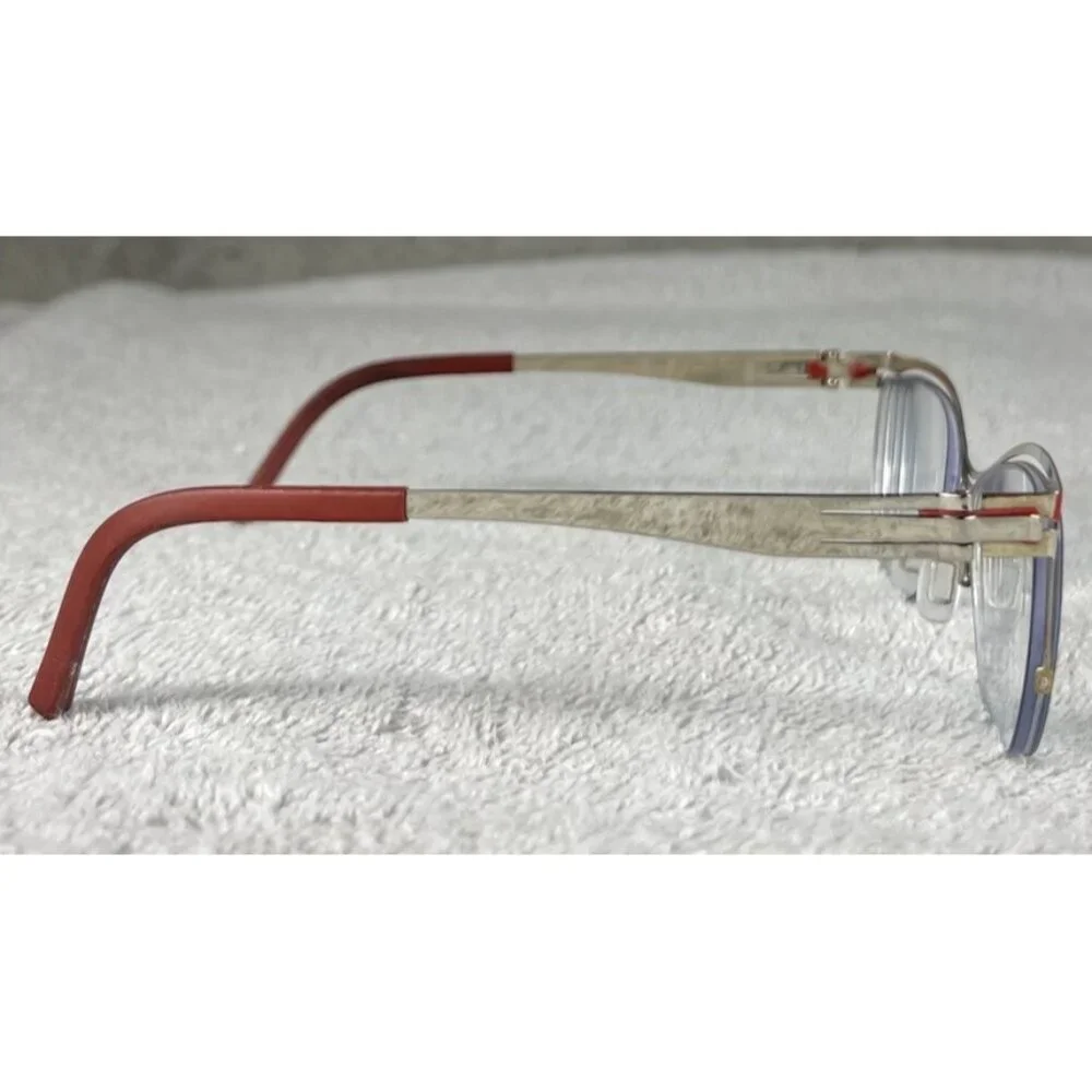 OVVO OPTICS Eyeglasses Frames 3741 c 11A Red Gold Cat Eye Half Rim 53-17-135